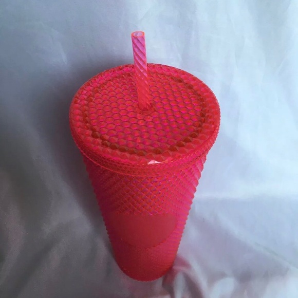 new STARBUCKS Neon Pink Bling Tumbler 24oz - Picture 2 of 3